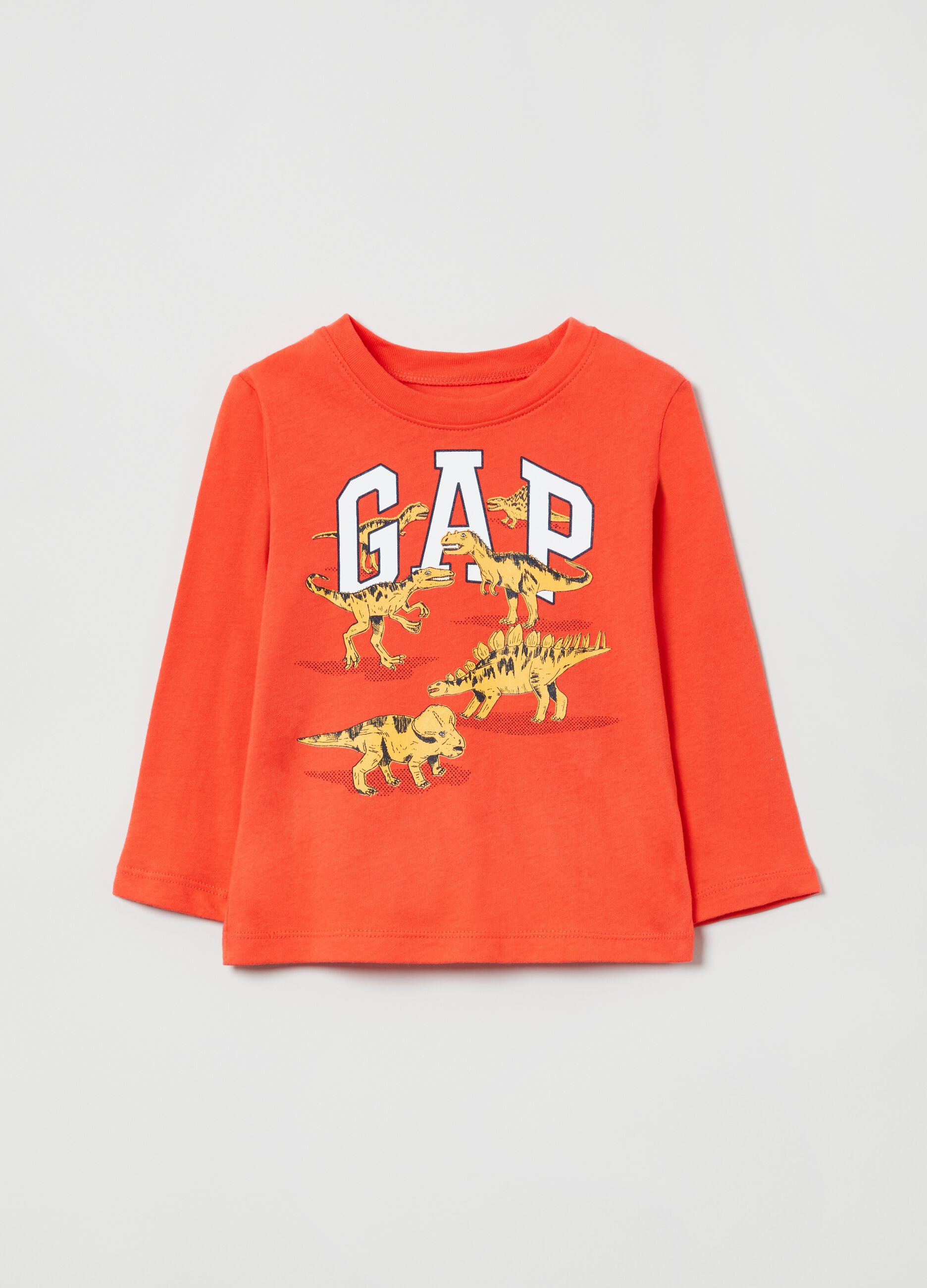 T-shirt with dinosaurs and logo print