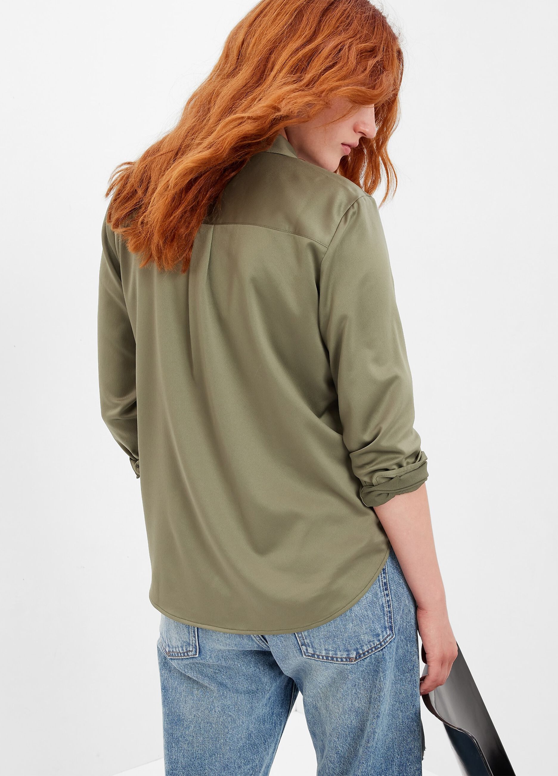 Satin shirt with pocket_1