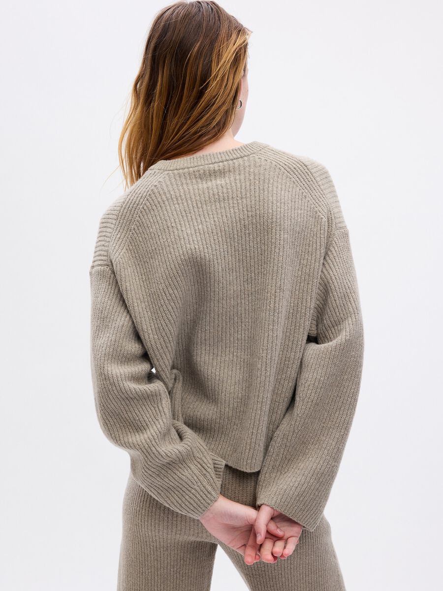 Pullover oversize a coste Donna_1