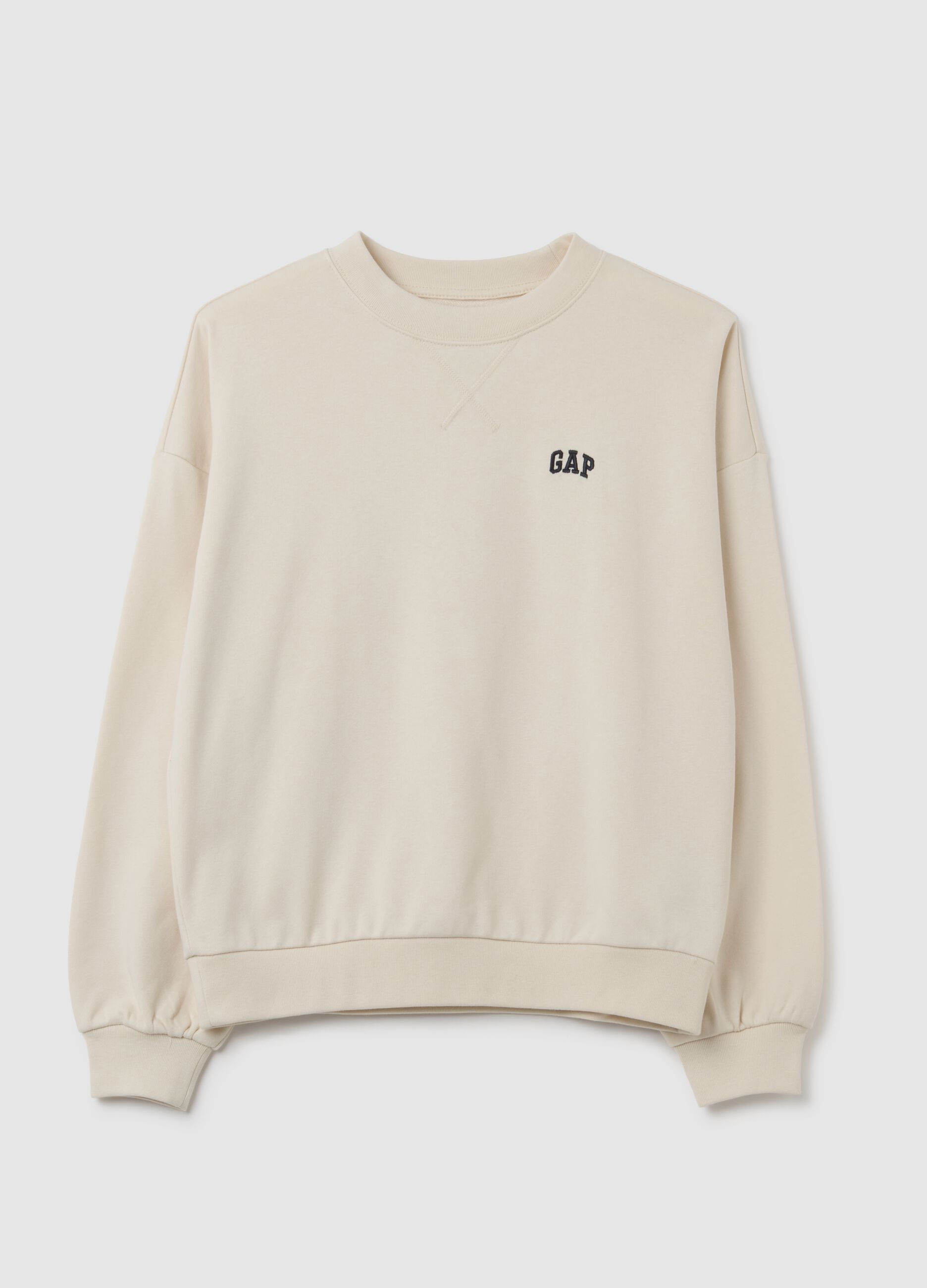 Felpa boxy con ricamo logo_2
