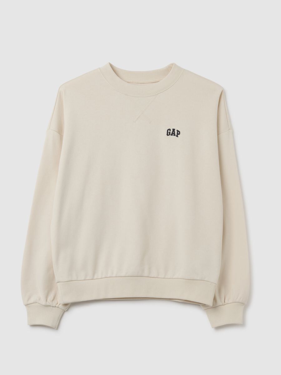 Felpa boxy con ricamo logo Donna_2