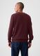 Maglione girocollo bordeaux in misto cotone_2