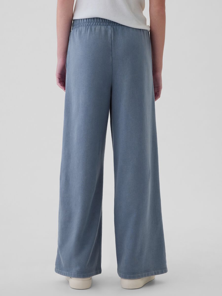 Joggers a gamba larga in felpa Bambina_2