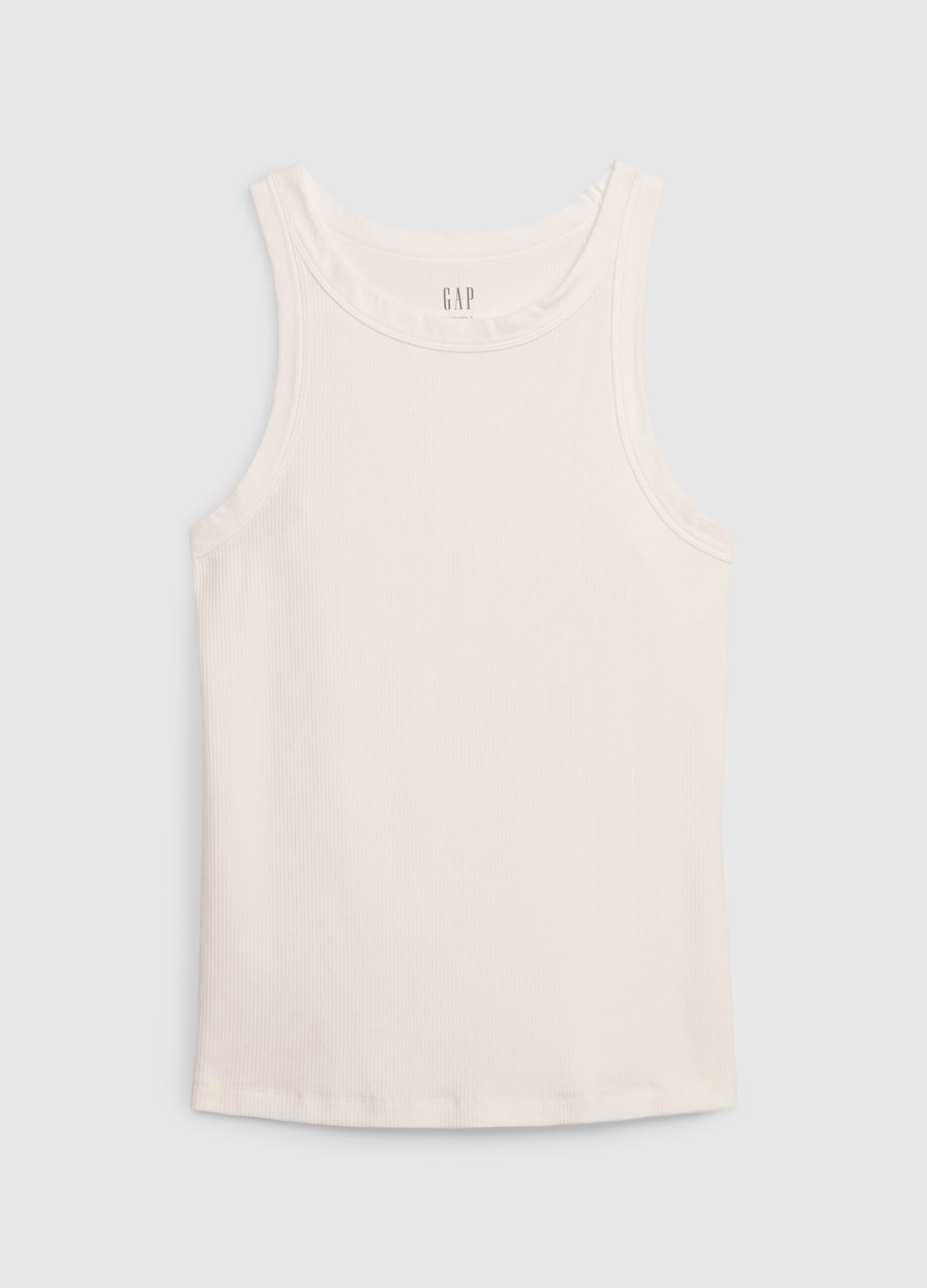 Tank top in ribbed stretch cotton_5