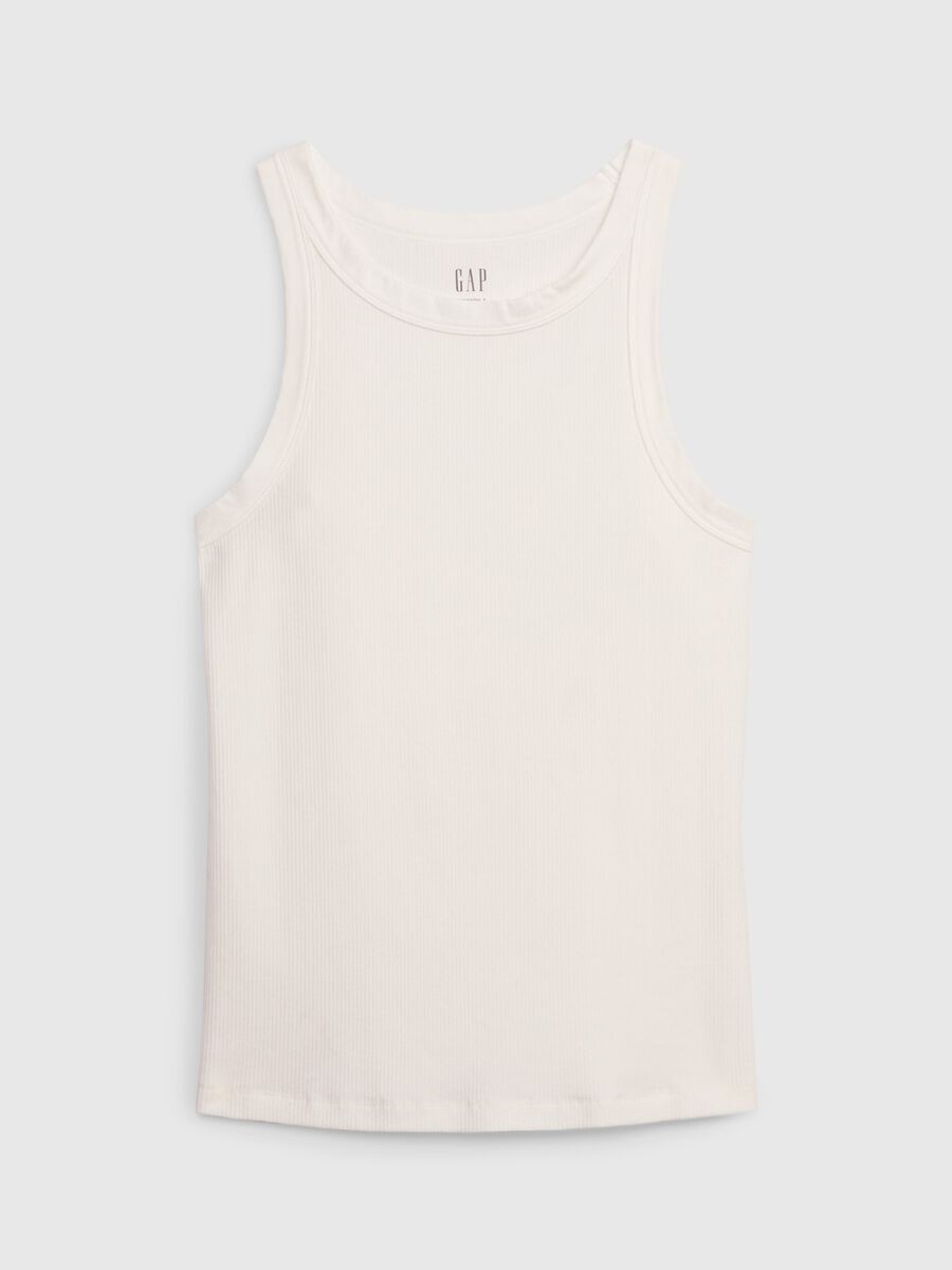 Tank top in ribbed stretch cotton Woman_5