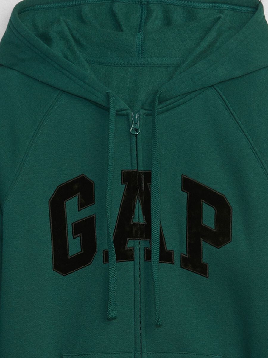 Full-zip con maniche raglan ricamo logo Donna_3