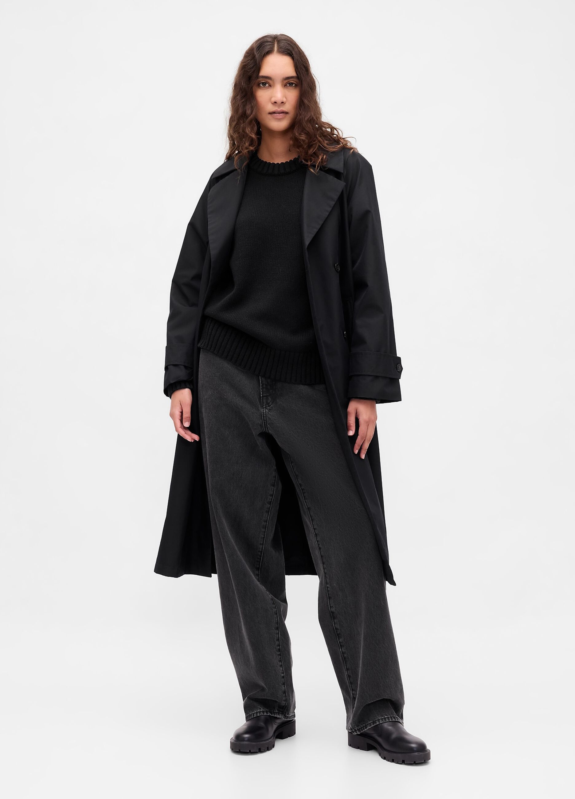 Maglione nero in cotone 