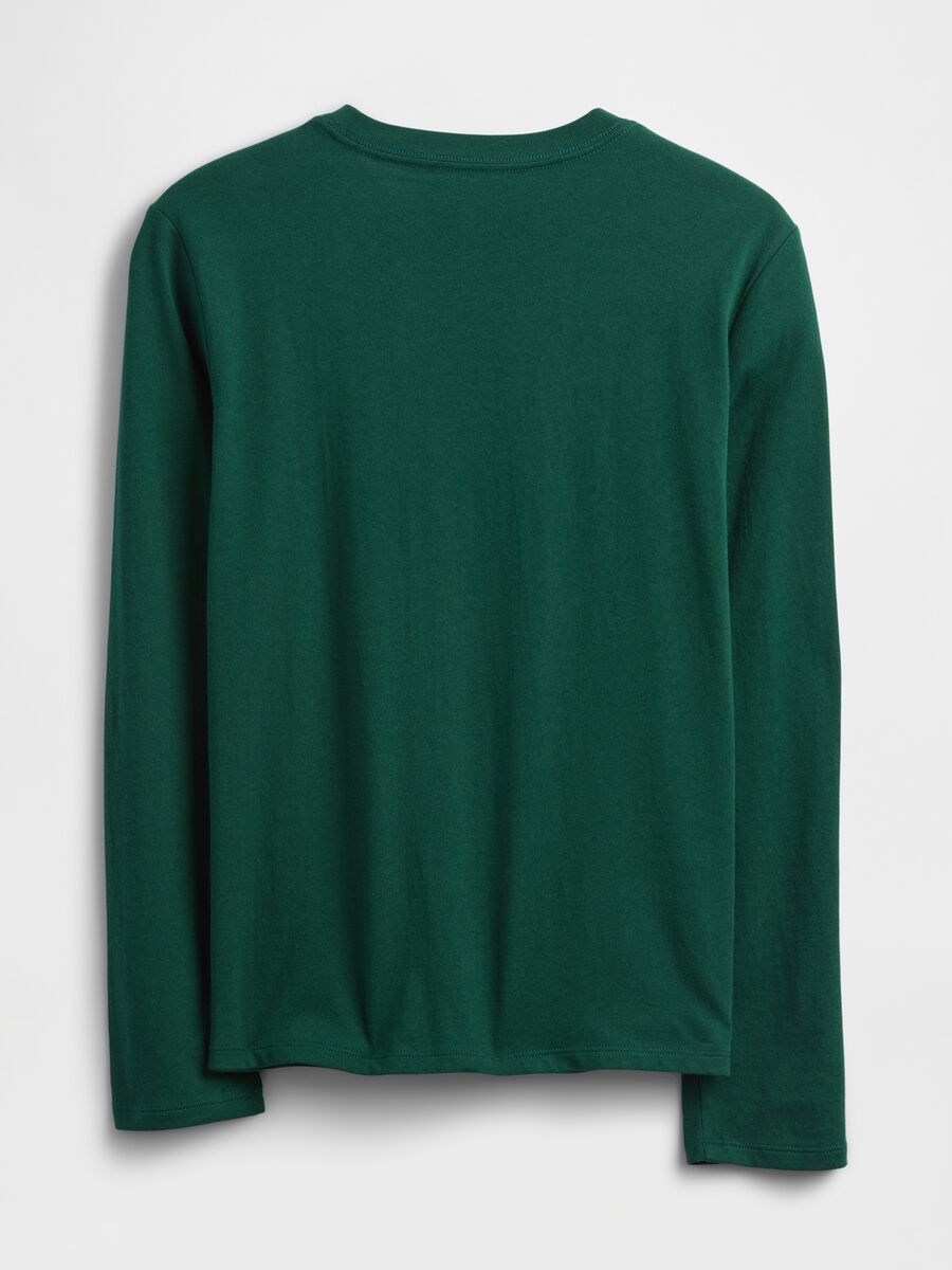 Maglia verde a maniche lunghe in cotone Bambino_1