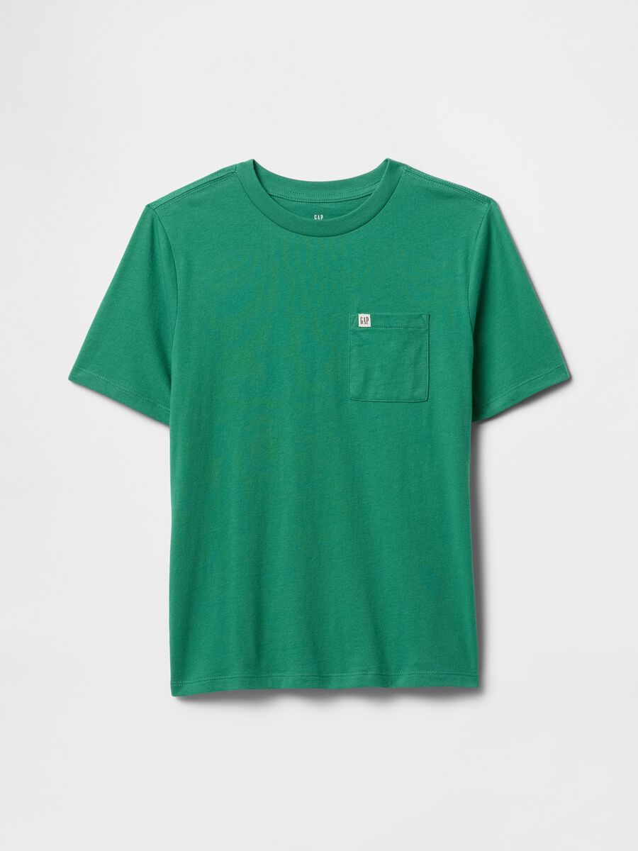 T-shirt verde a maniche corte in cotone per ragazzi GAP Kids Bambino_0