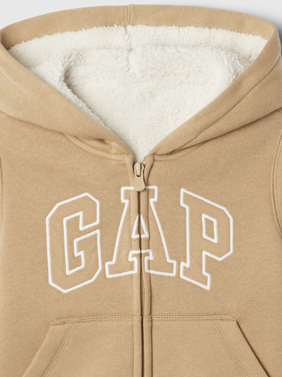 Full-zip con cappuccio interno in sherpa Bimbo_2