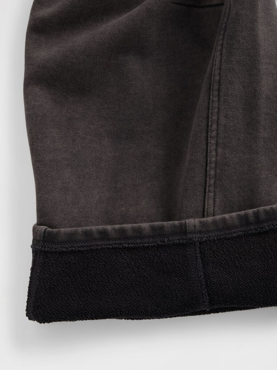 Pantaloni in misto cotone a gamba larga Donna_5