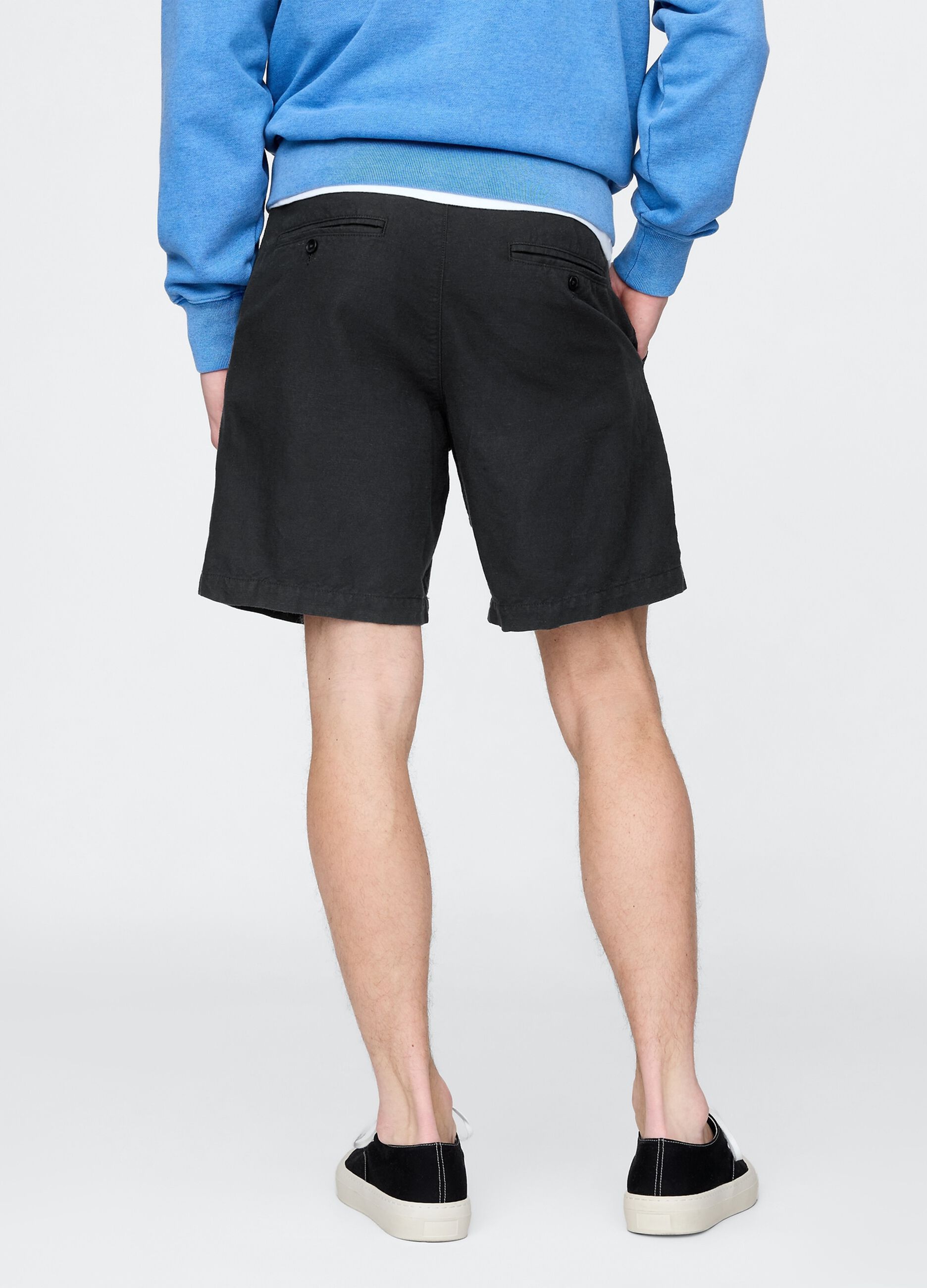 Shorts neri in lino e cotone Gap_2