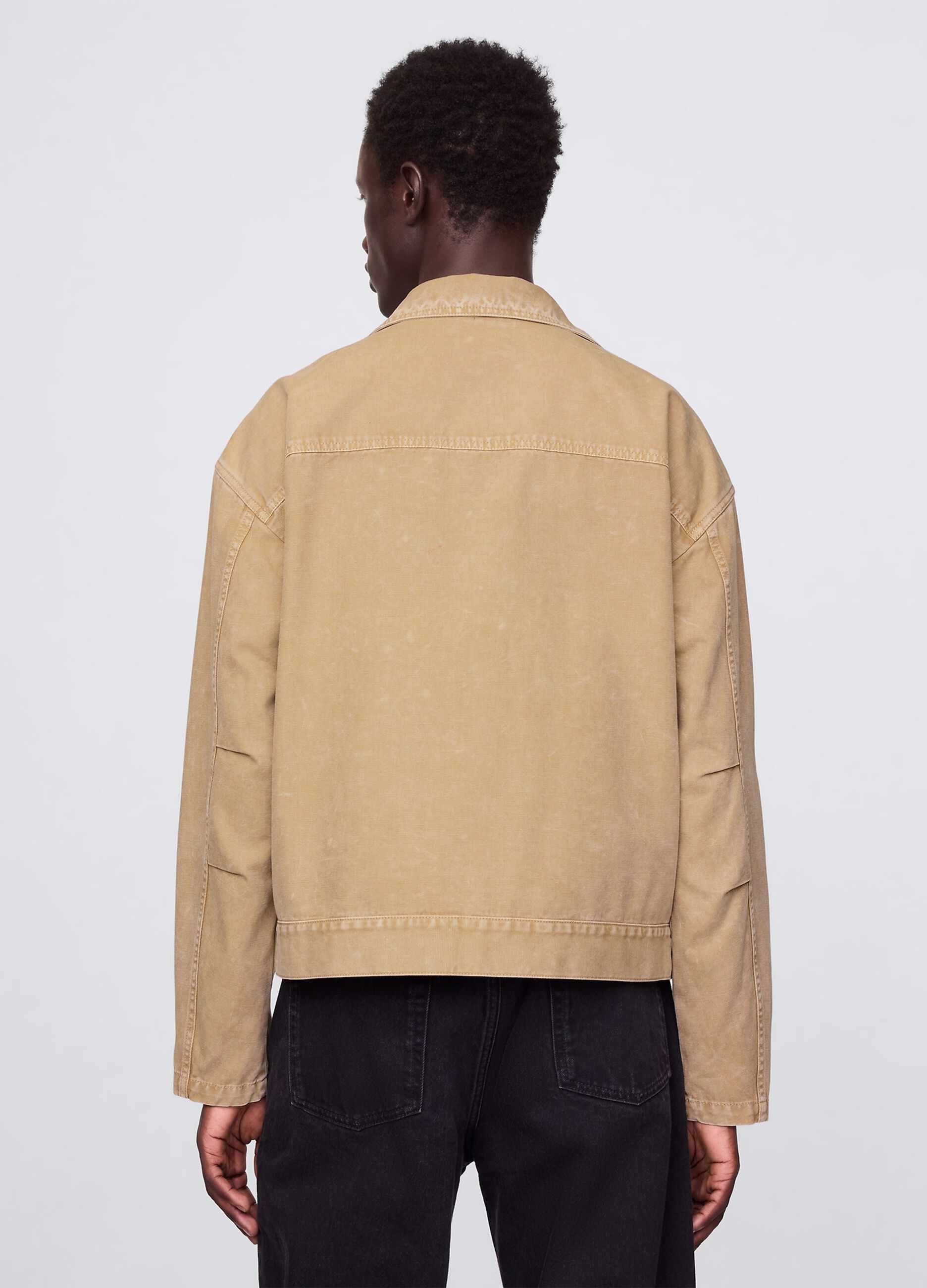 Giacca leggera beige in puro cotone_2