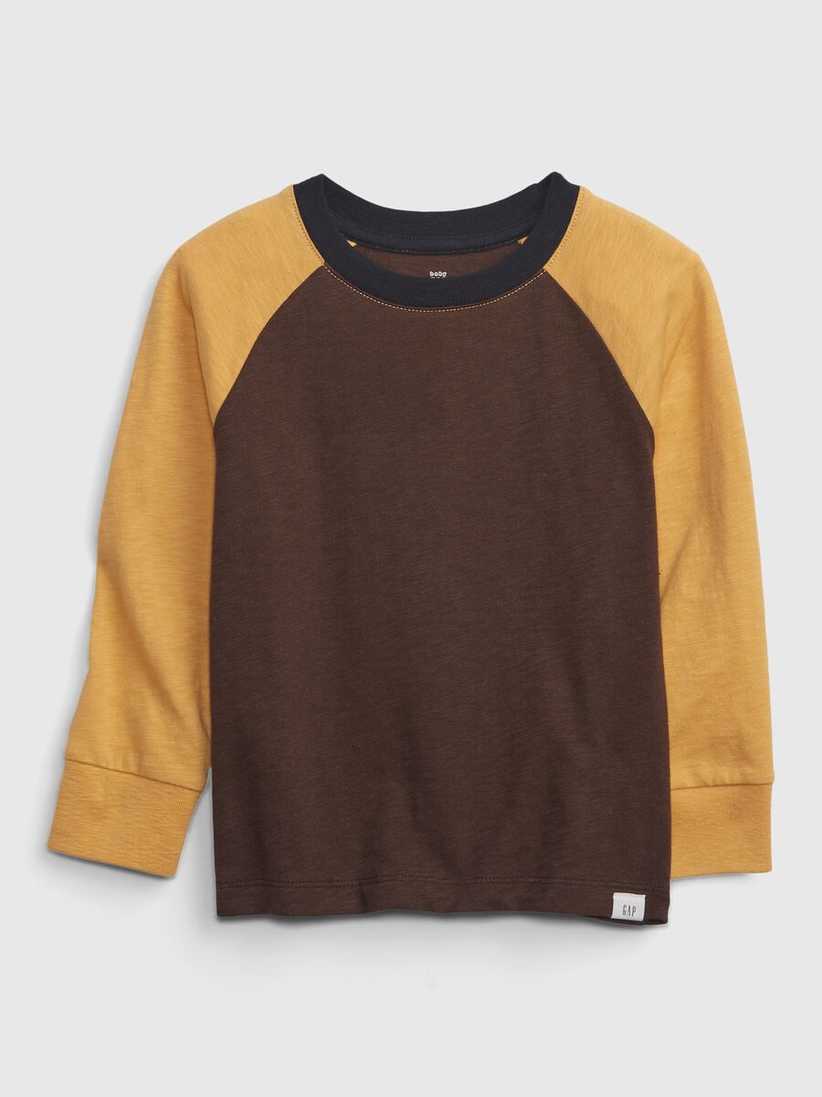 Colourblock T-shirt with raglan sleeves Toddler Boy_0