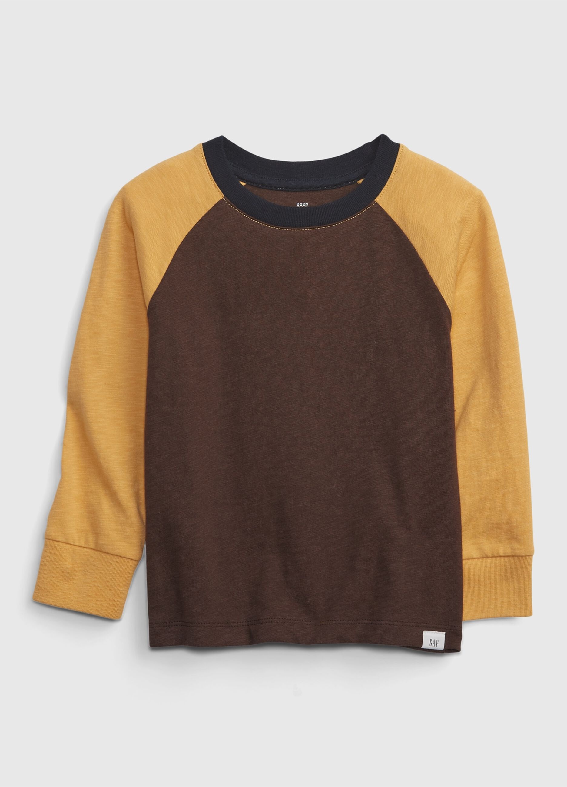 T-shirt color block con maniche raglan