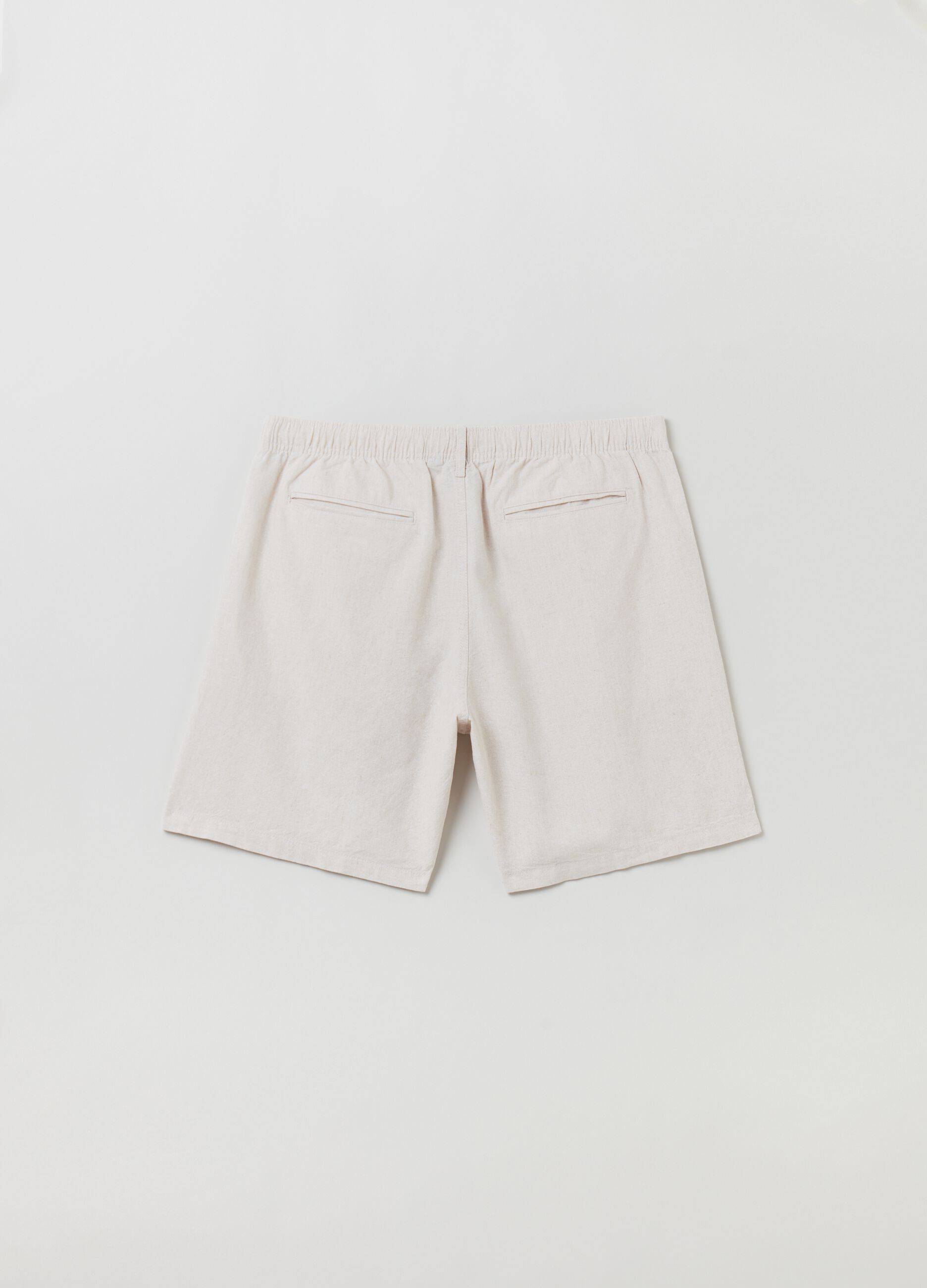 Linen and cotton Bermuda shorts_2