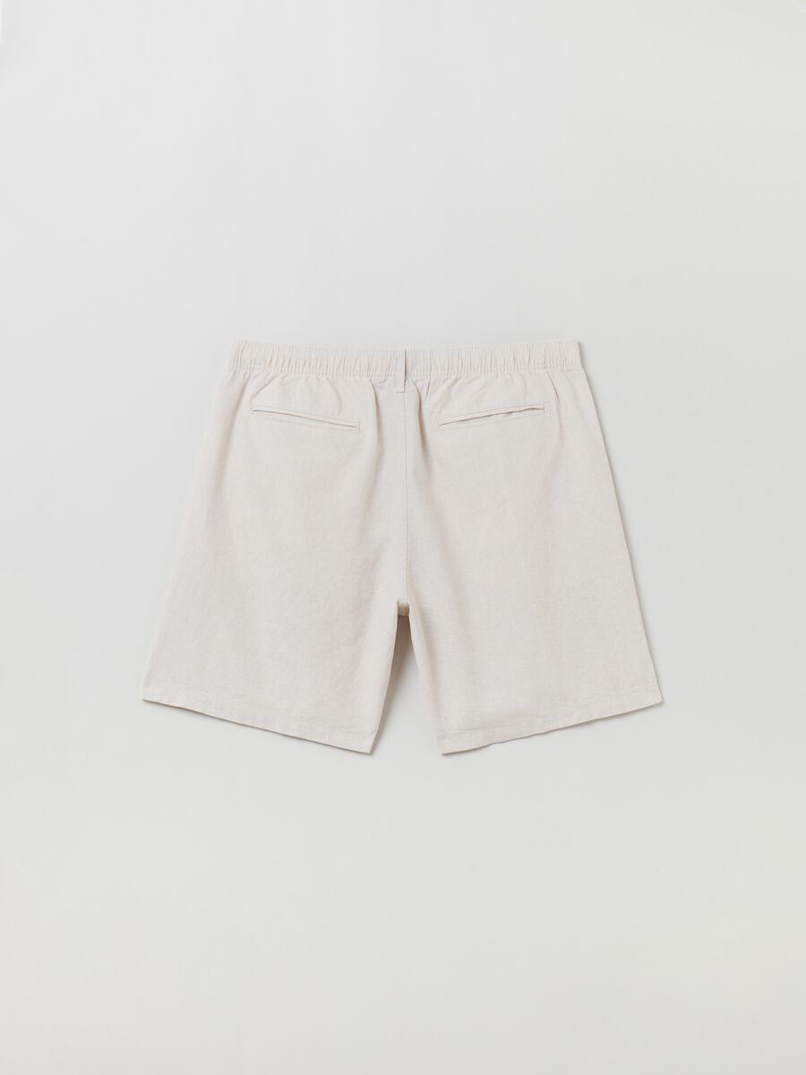 Linen and cotton Bermuda shorts Man_2