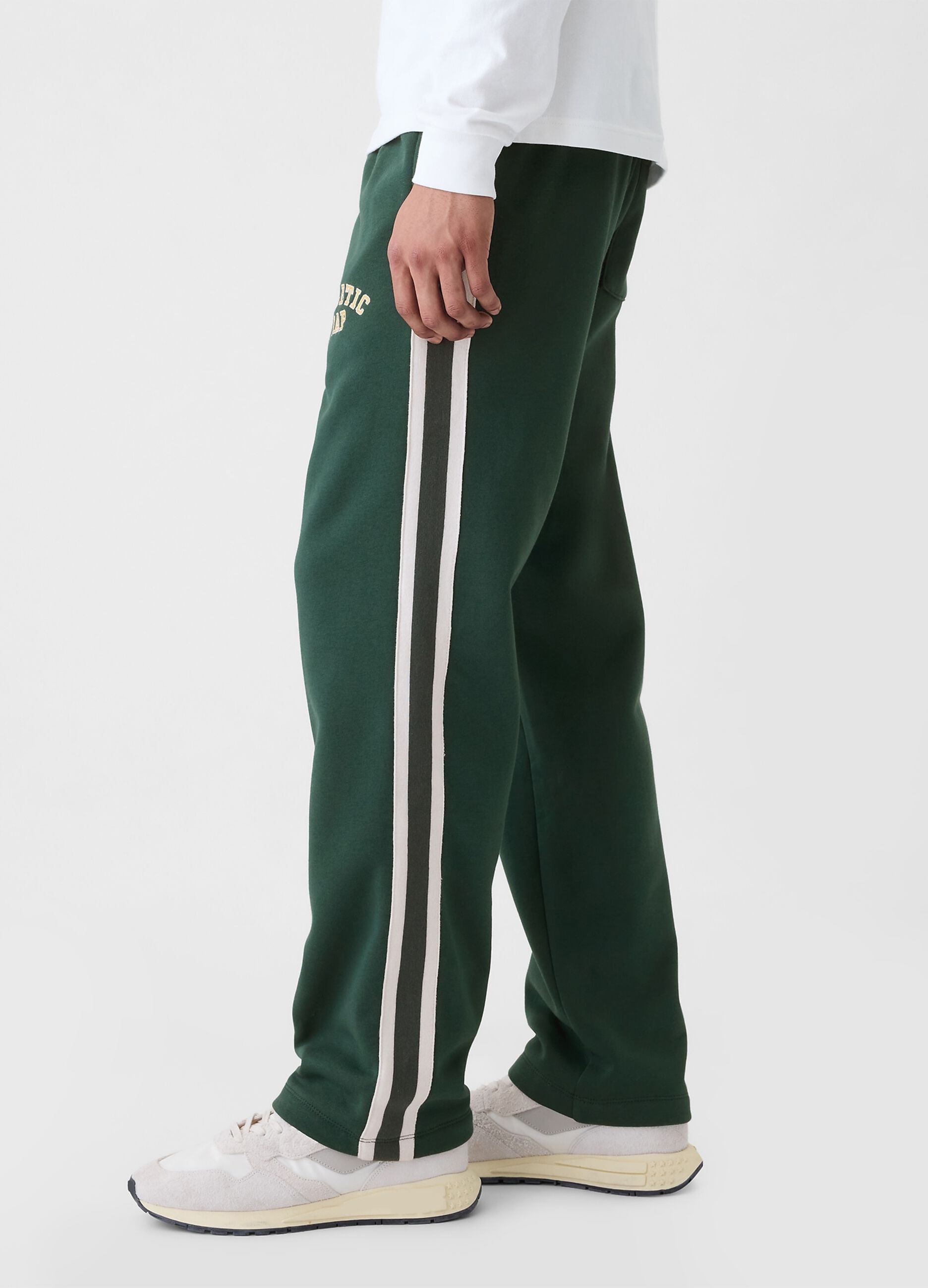 Joggers con bande rigate ricamo logo Athletic_3