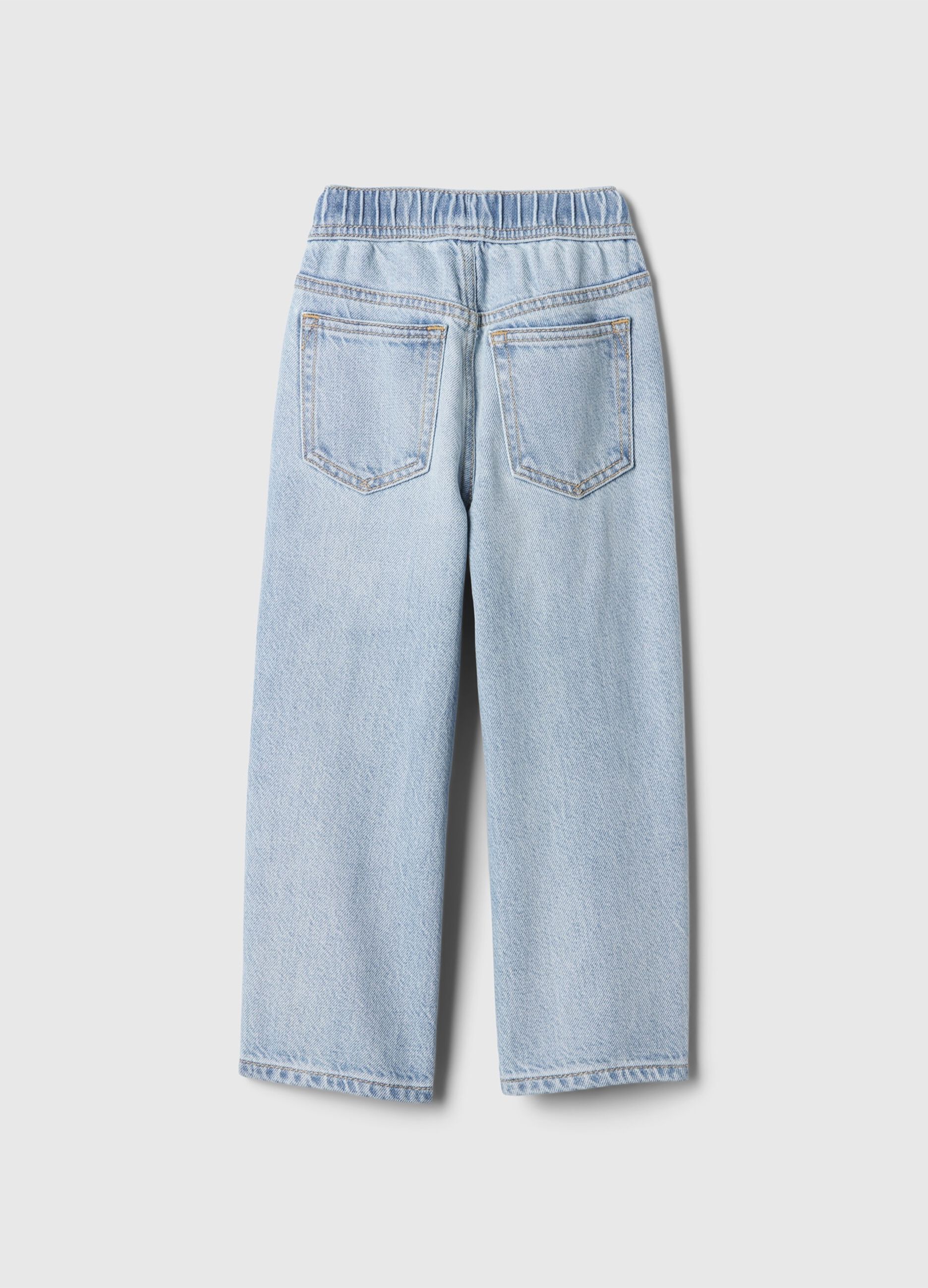 Baggy-fit jeans with five pockets and drawstring_1