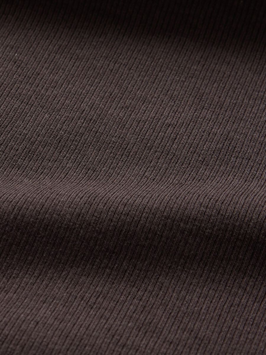 T-shirt a costine in cotone e modal stretch Donna_4
