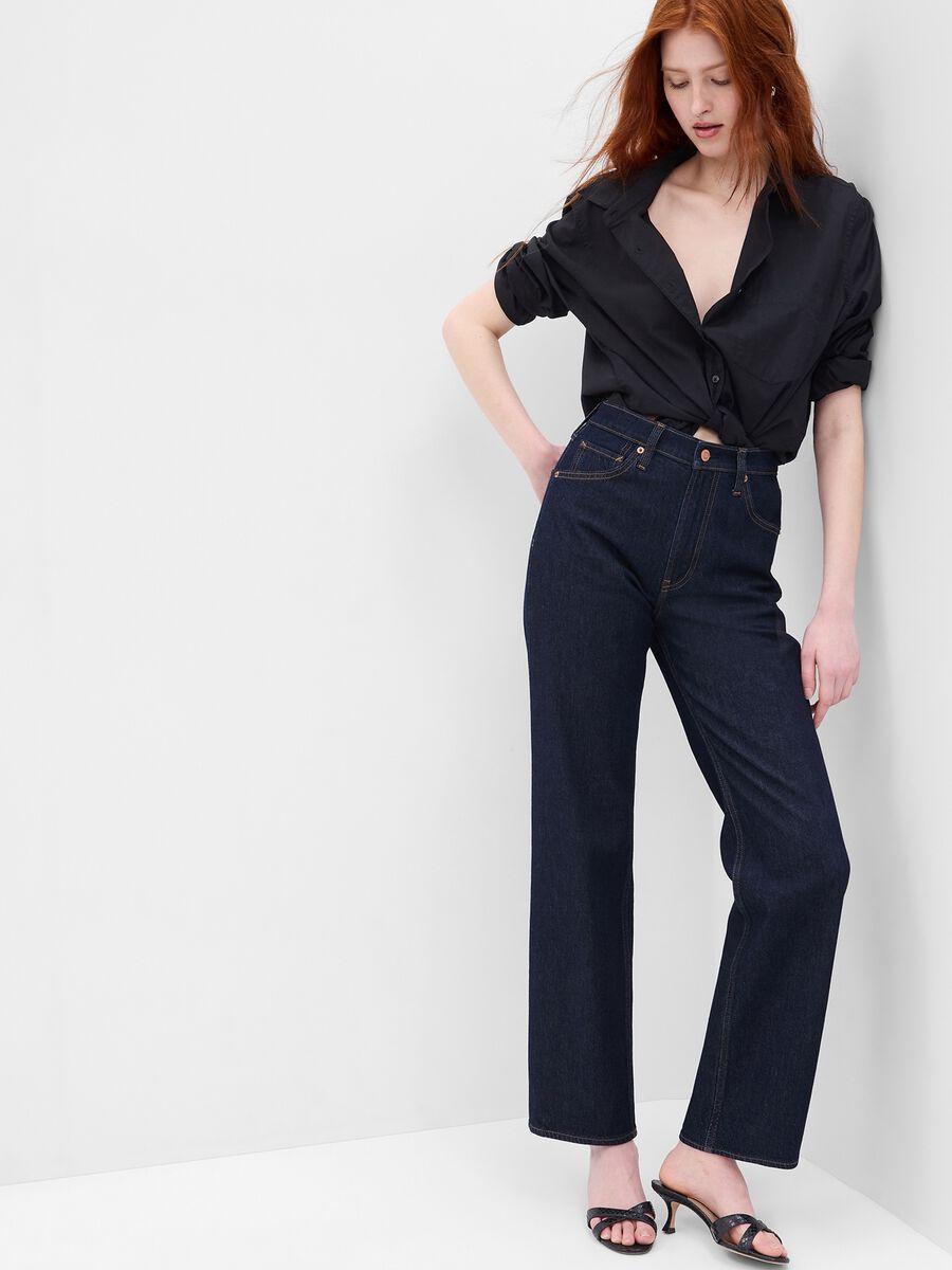 High-rise, loose-fit jeans Woman_0