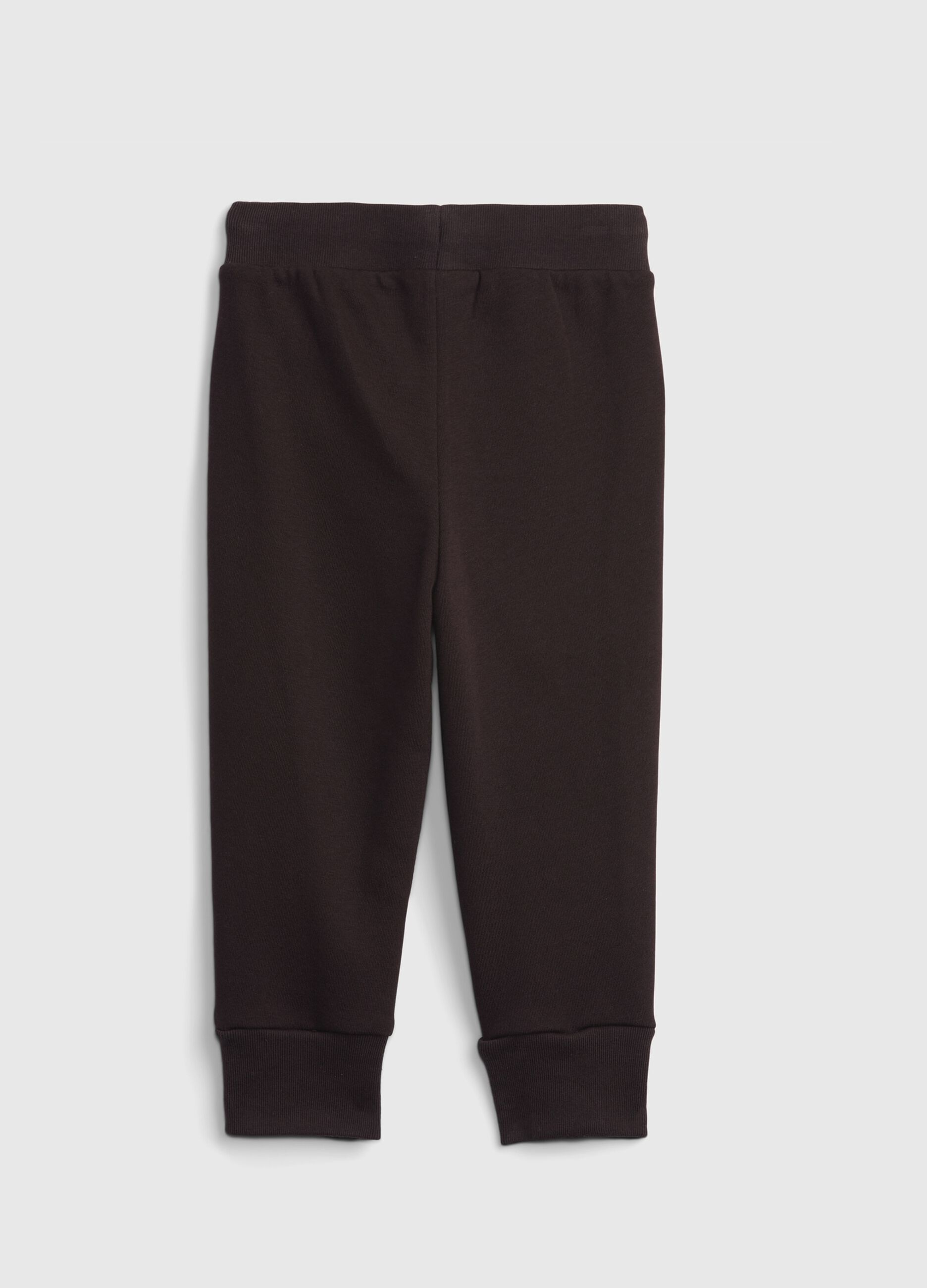 Fleece joggers with logo embroidery_1