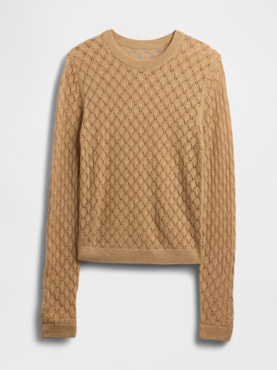 Beige wool blend jumper Woman_3