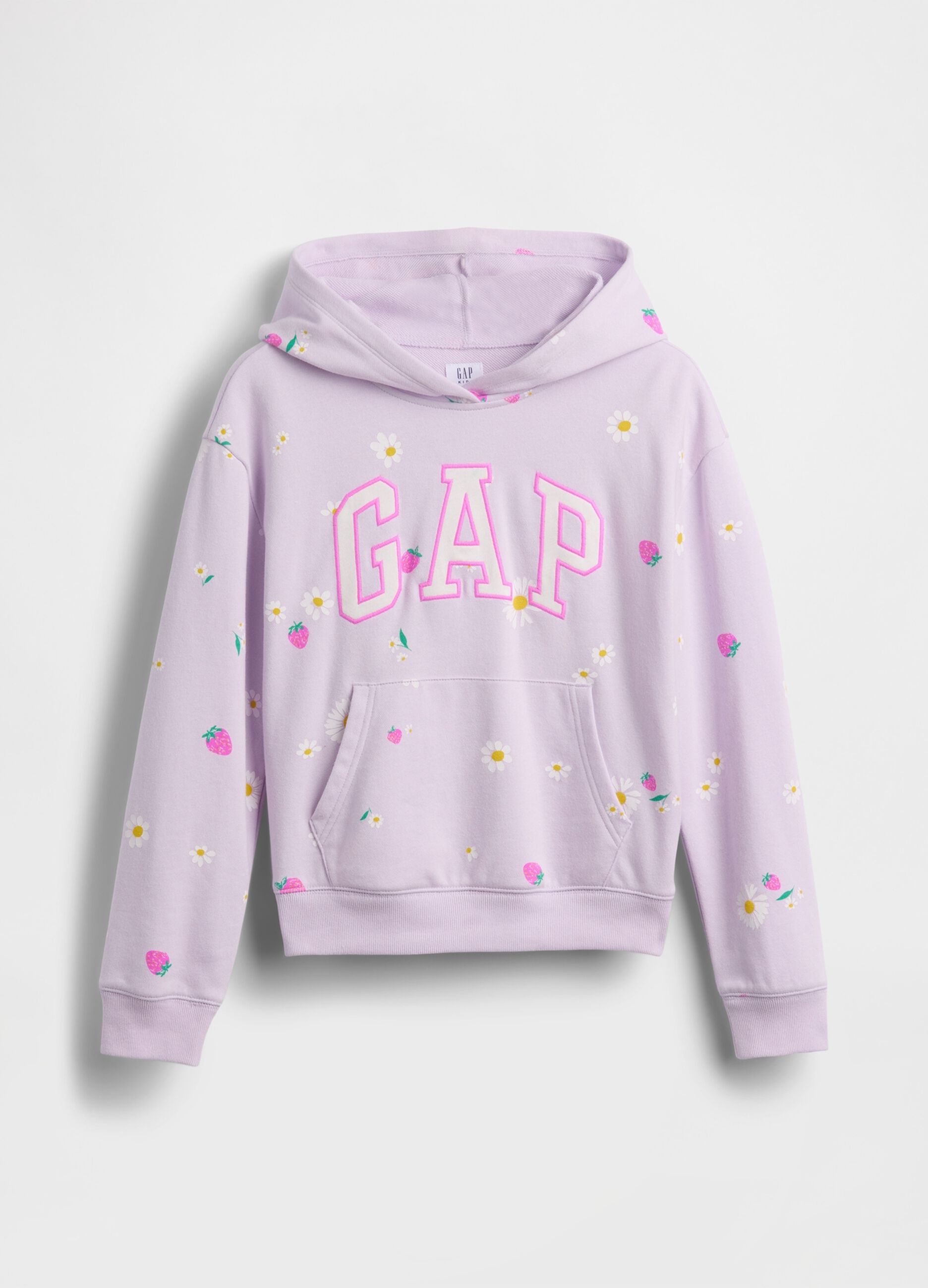 Felpa in misto cotone con logo GAP e motivo floreale