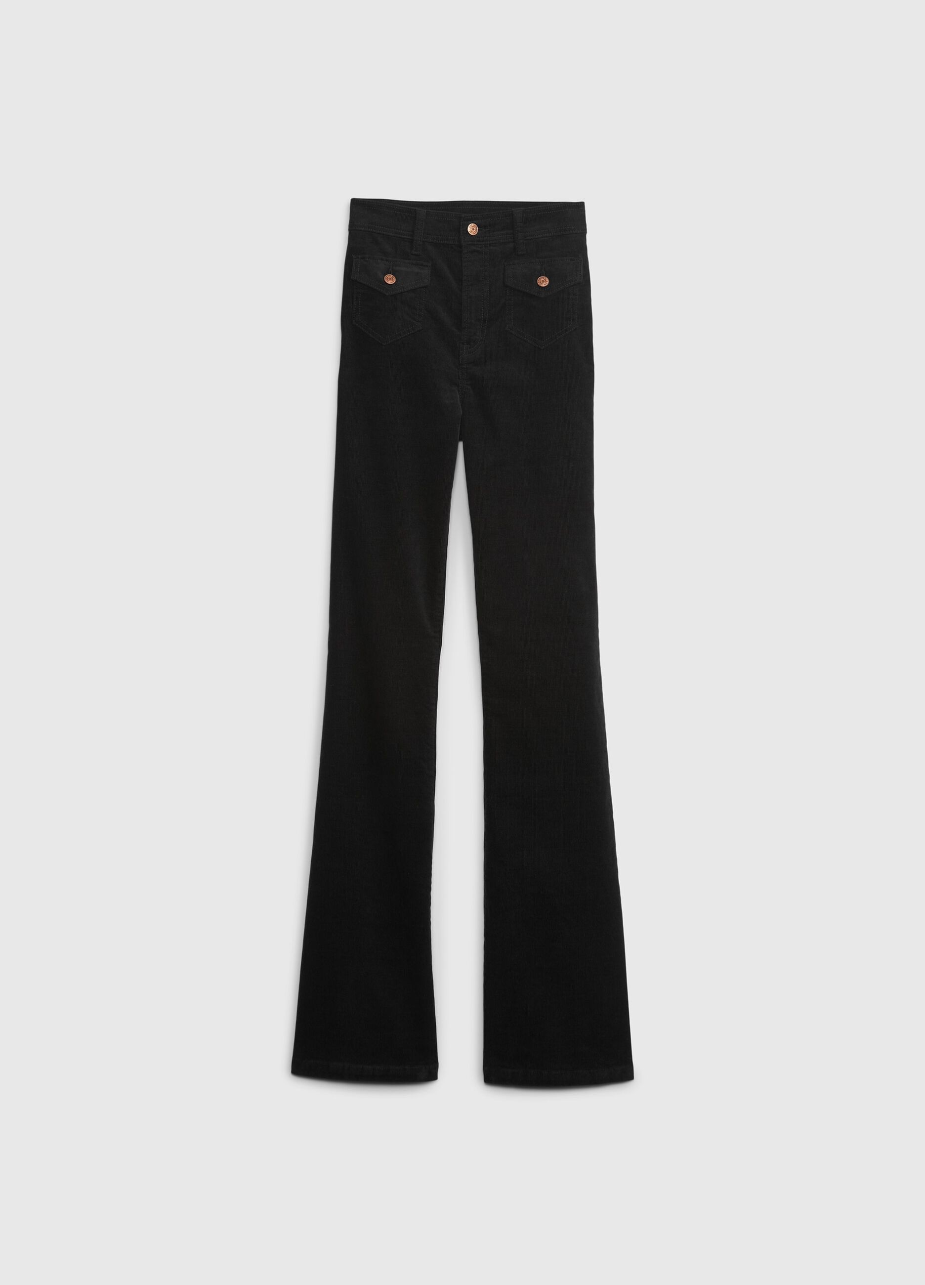Pantaloni flare fit in corduroy_5