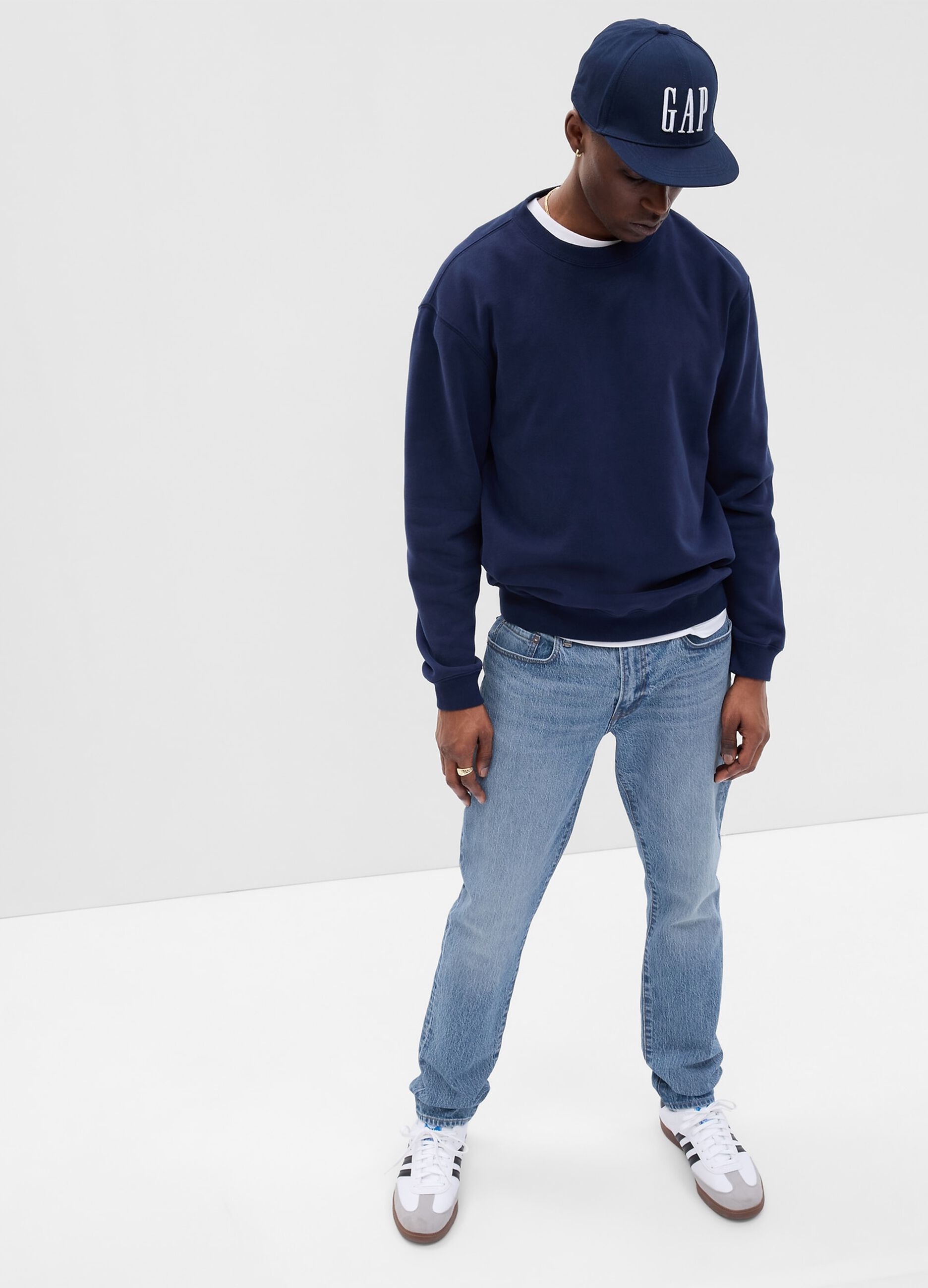 Slim-fit high-rise jeans with fading