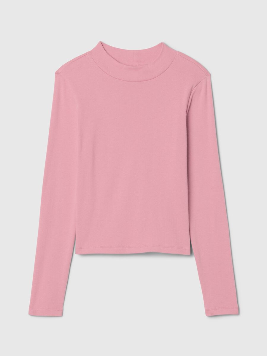 T-shirt mock neck con maniche lunghe Bambina_2