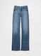 Jeans denim elasticizzati a gamba ampia_6