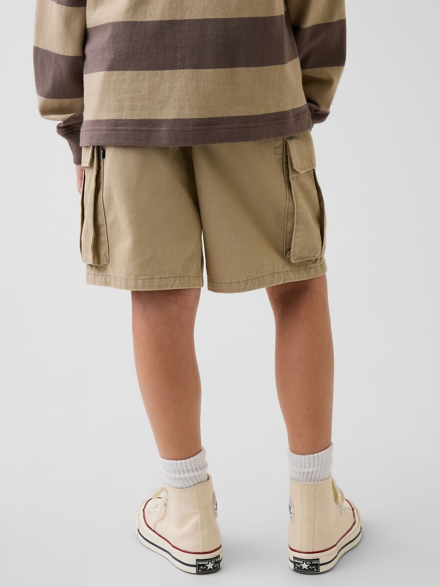 Shorts cargo in puro cotone Bambino_2