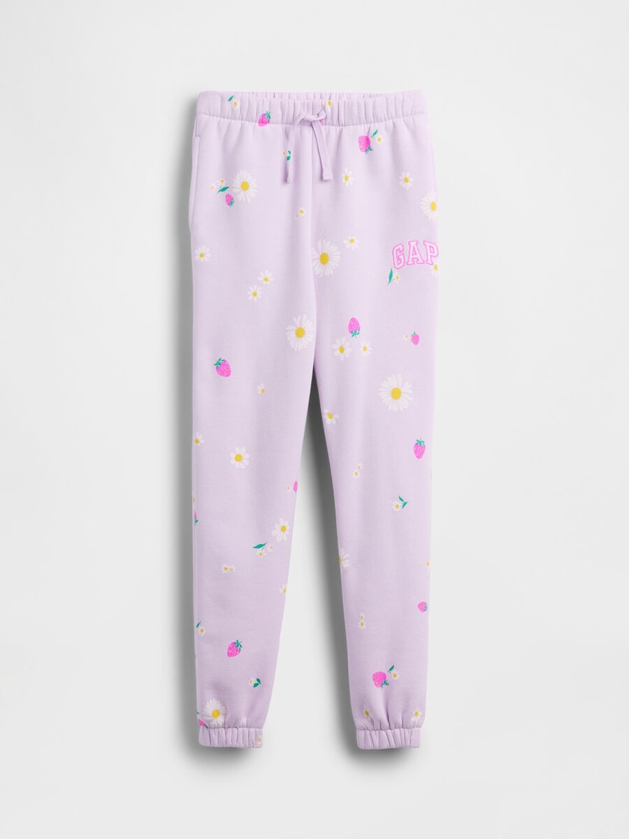 Joggers in misto cotone con logo GAP Bambina_3