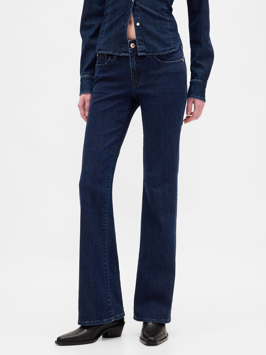 Pantaloni denim blu elasticizzati Donna_1