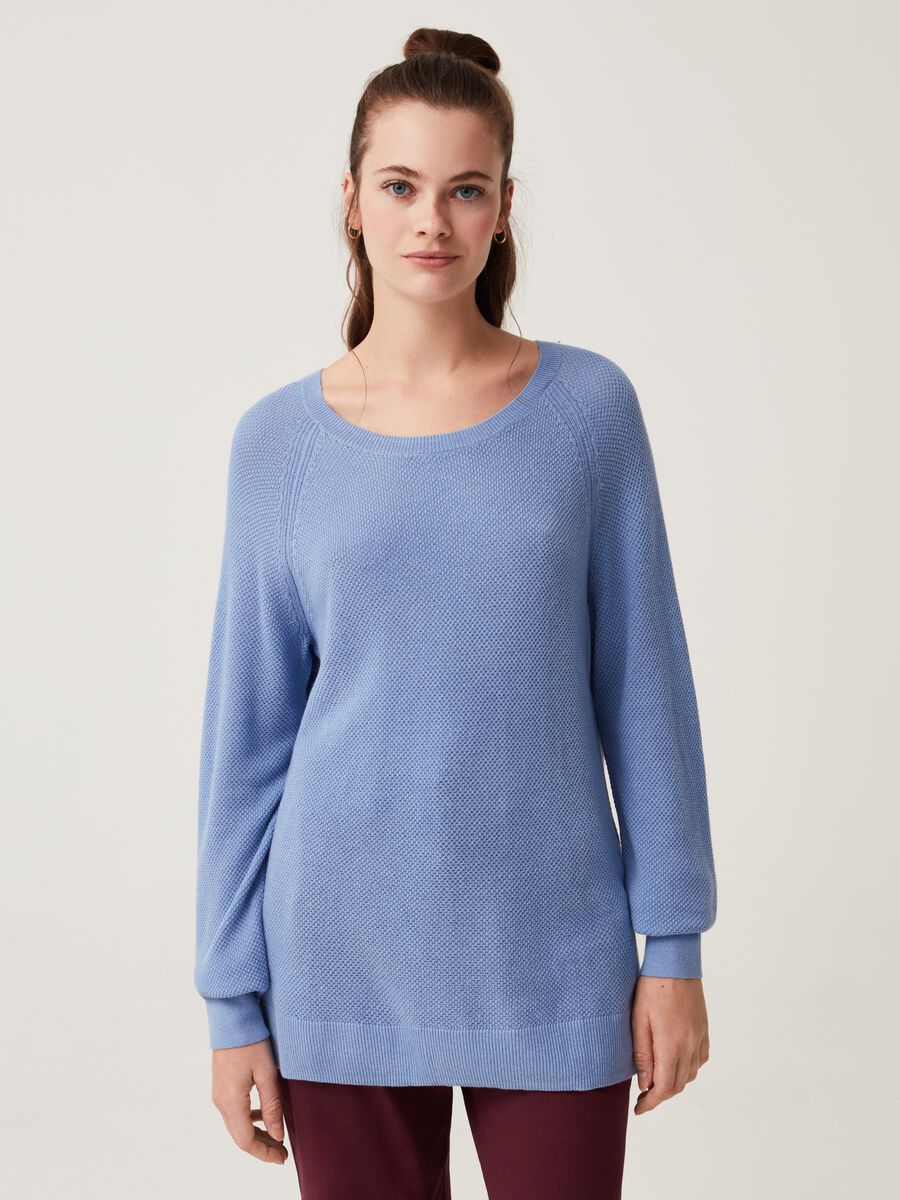 Pullover lungo con maniche raglan Donna_1