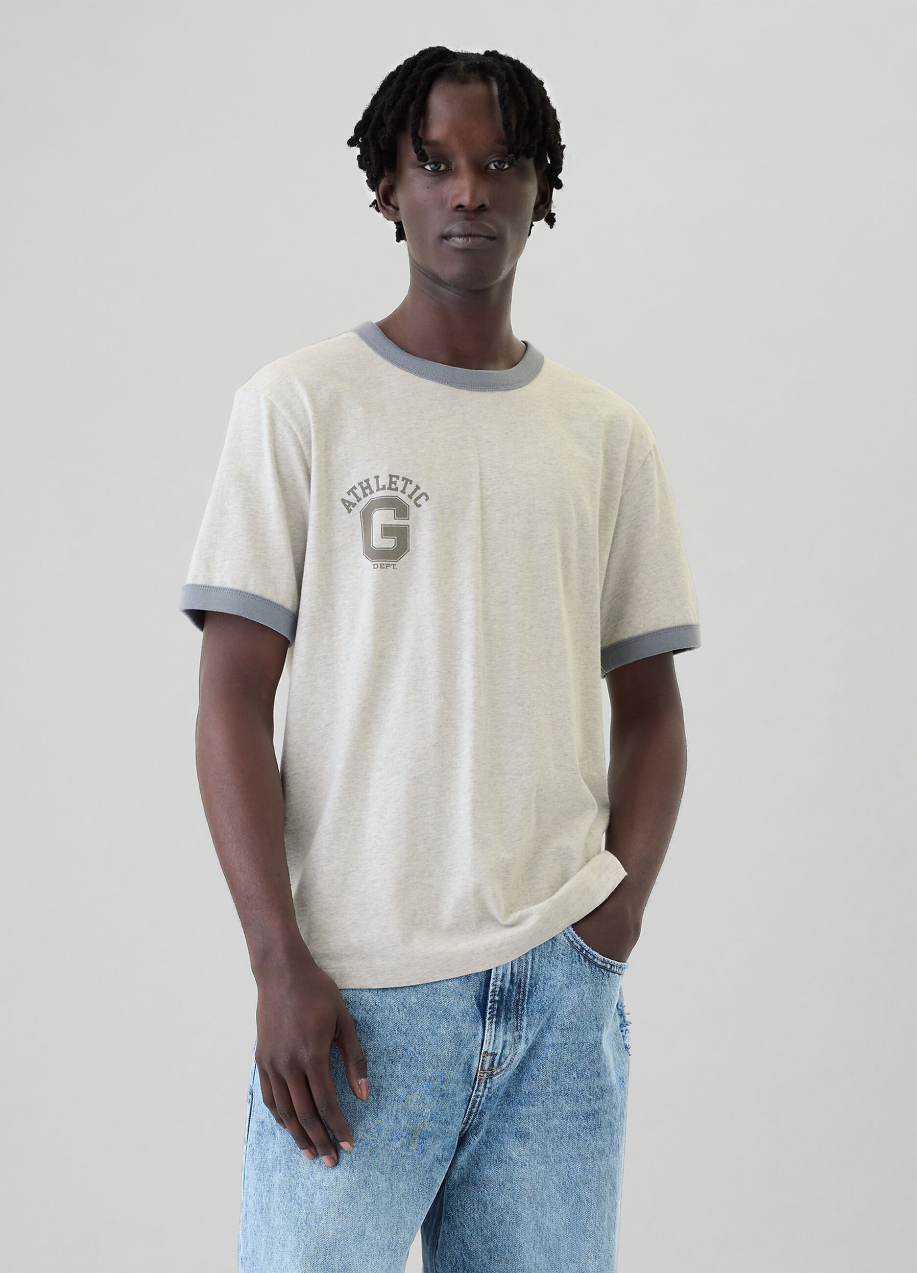 T-shirt in cotone con stampa logo