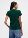 T-shirt verde a maniche corte in cotone_1