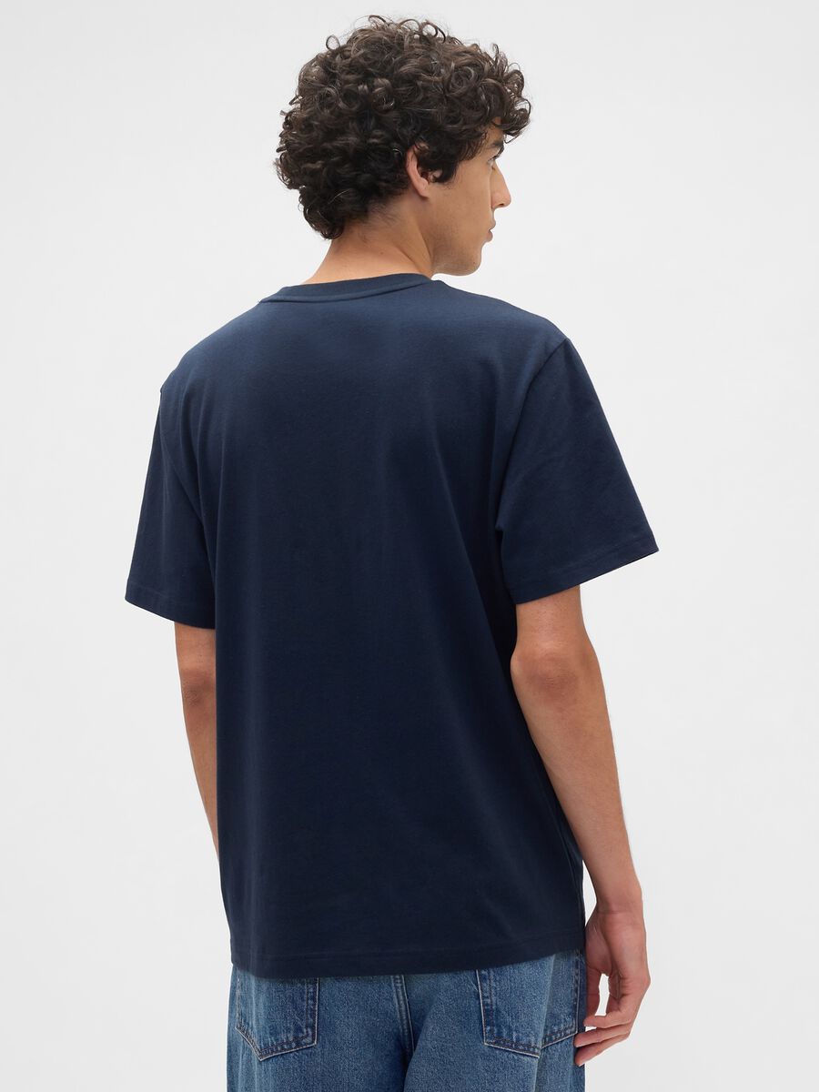 T-shirt in puro cotone con stampa frontale Uomo_1