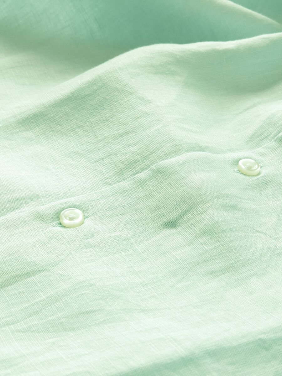 Camicia in lino azzurra Gap Uomo_4
