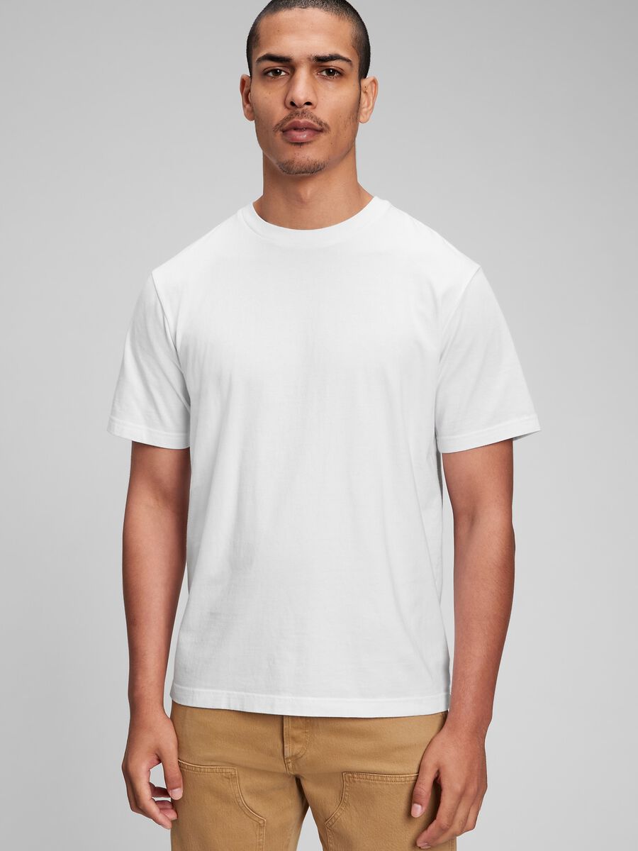 T-shirt girocollo in cotone Uomo_0