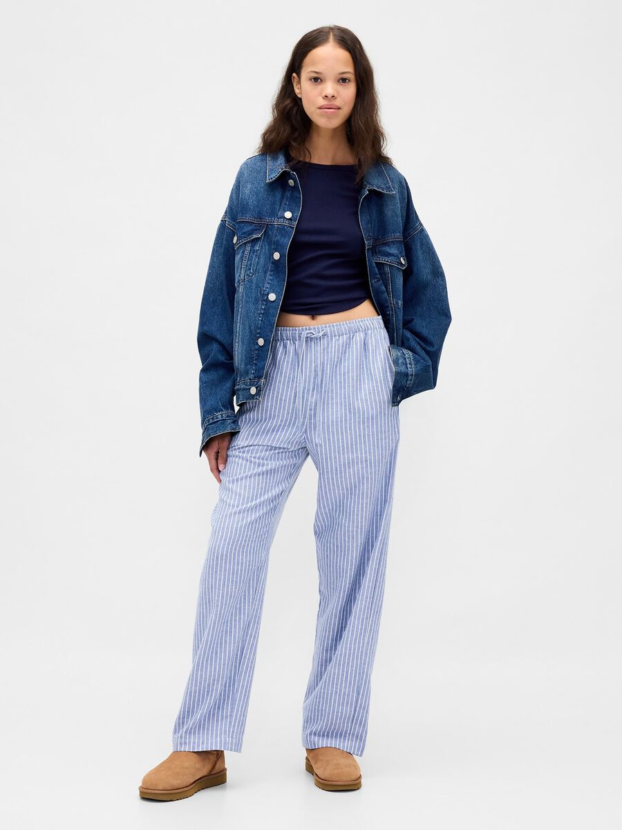 Pigiama azzurro in cotone Donna_2