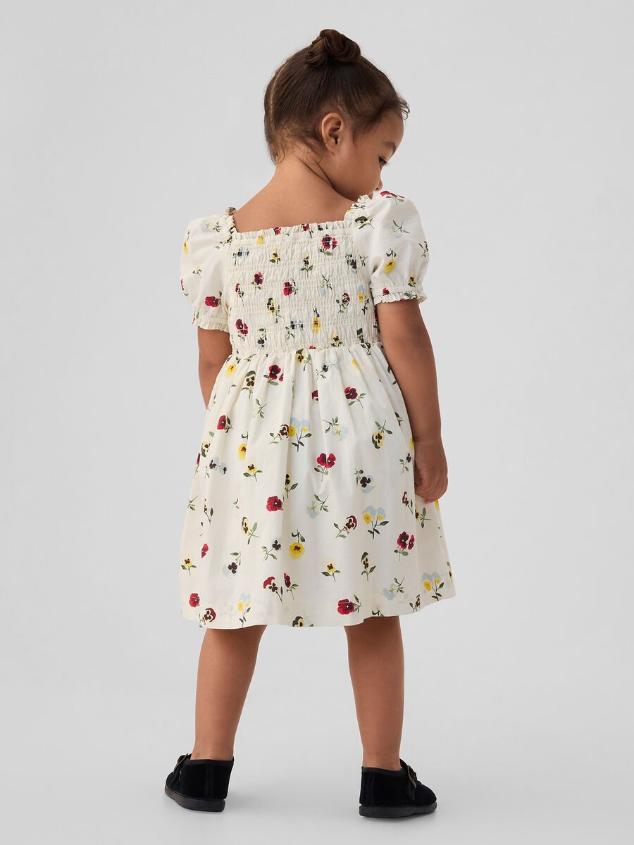 GAP x DÔEN Abito floreale con punto smock Bimba_2