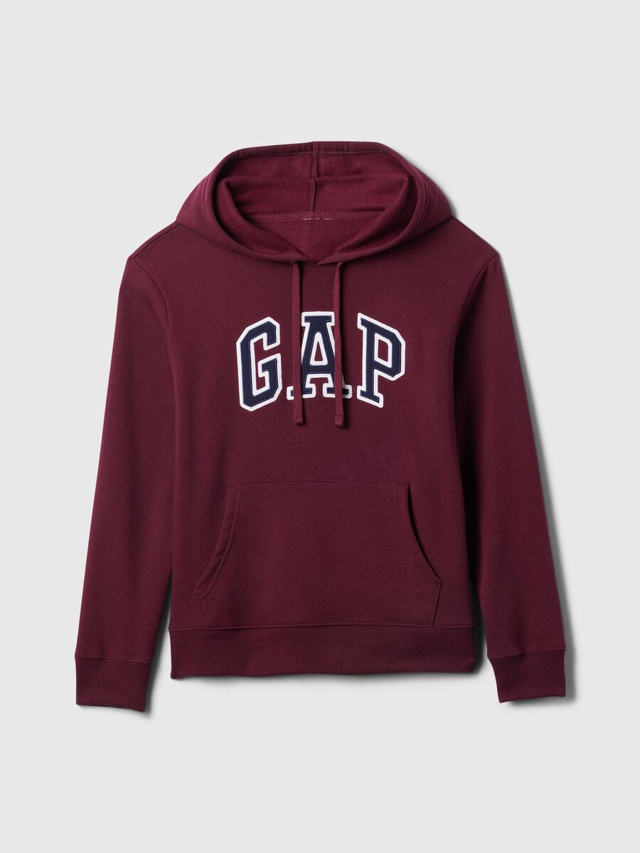 Felpa con cappuccio ricamo logo Donna_4