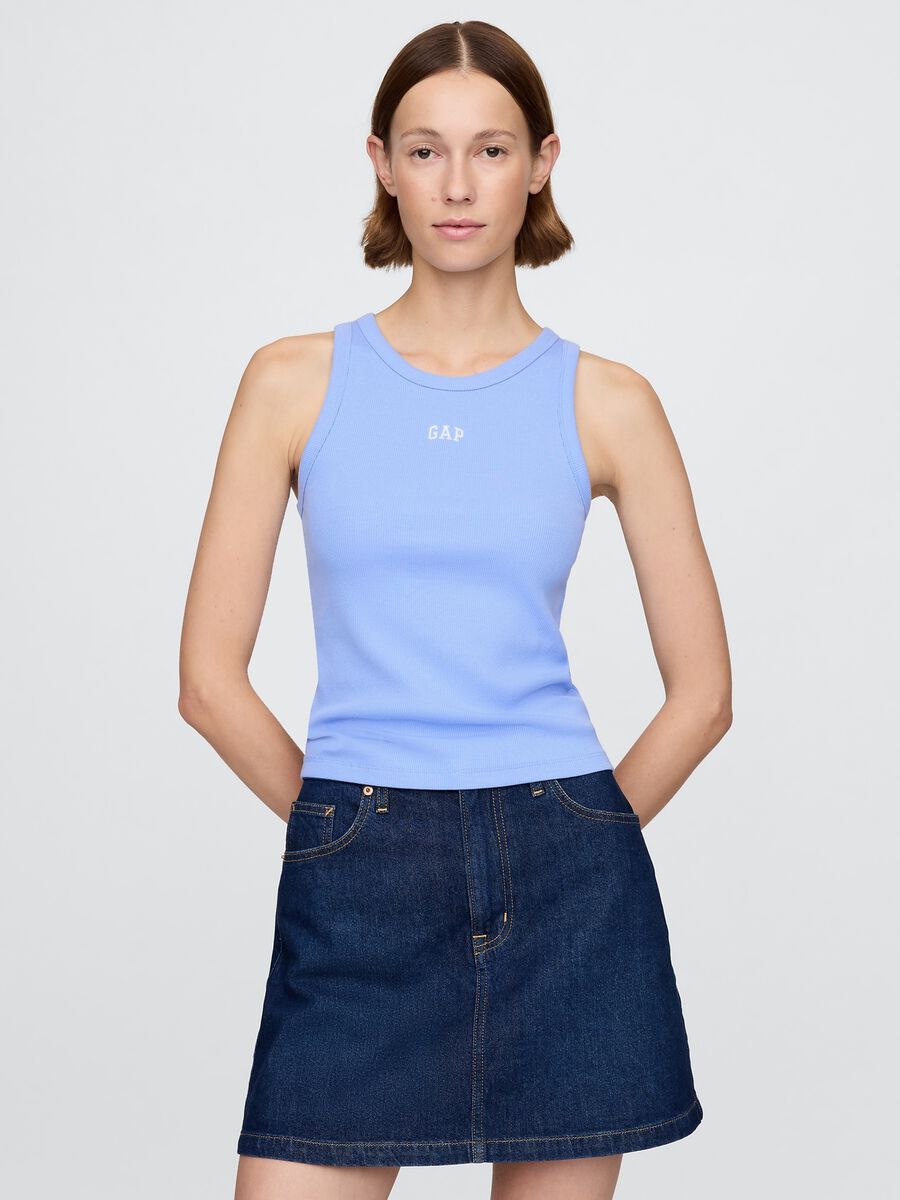 Top senza maniche azzurro GAP Woman_0