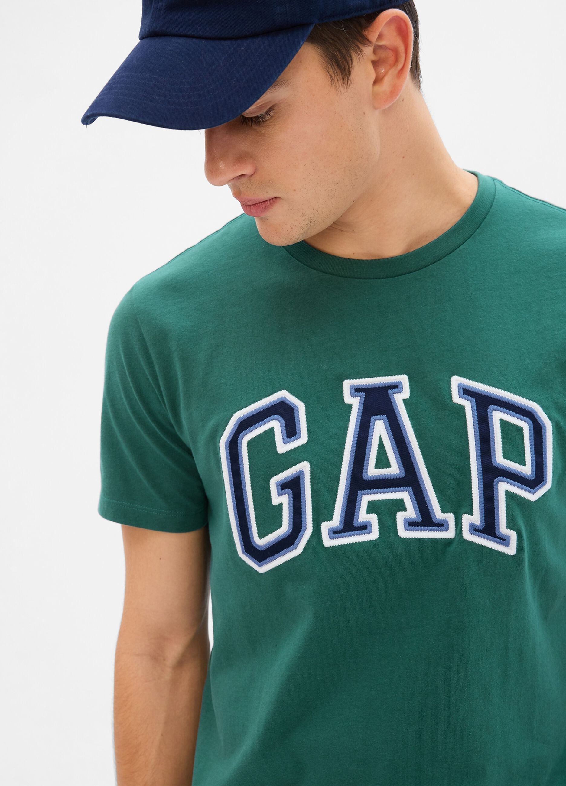 Cotton T-shirt with embroidered logo