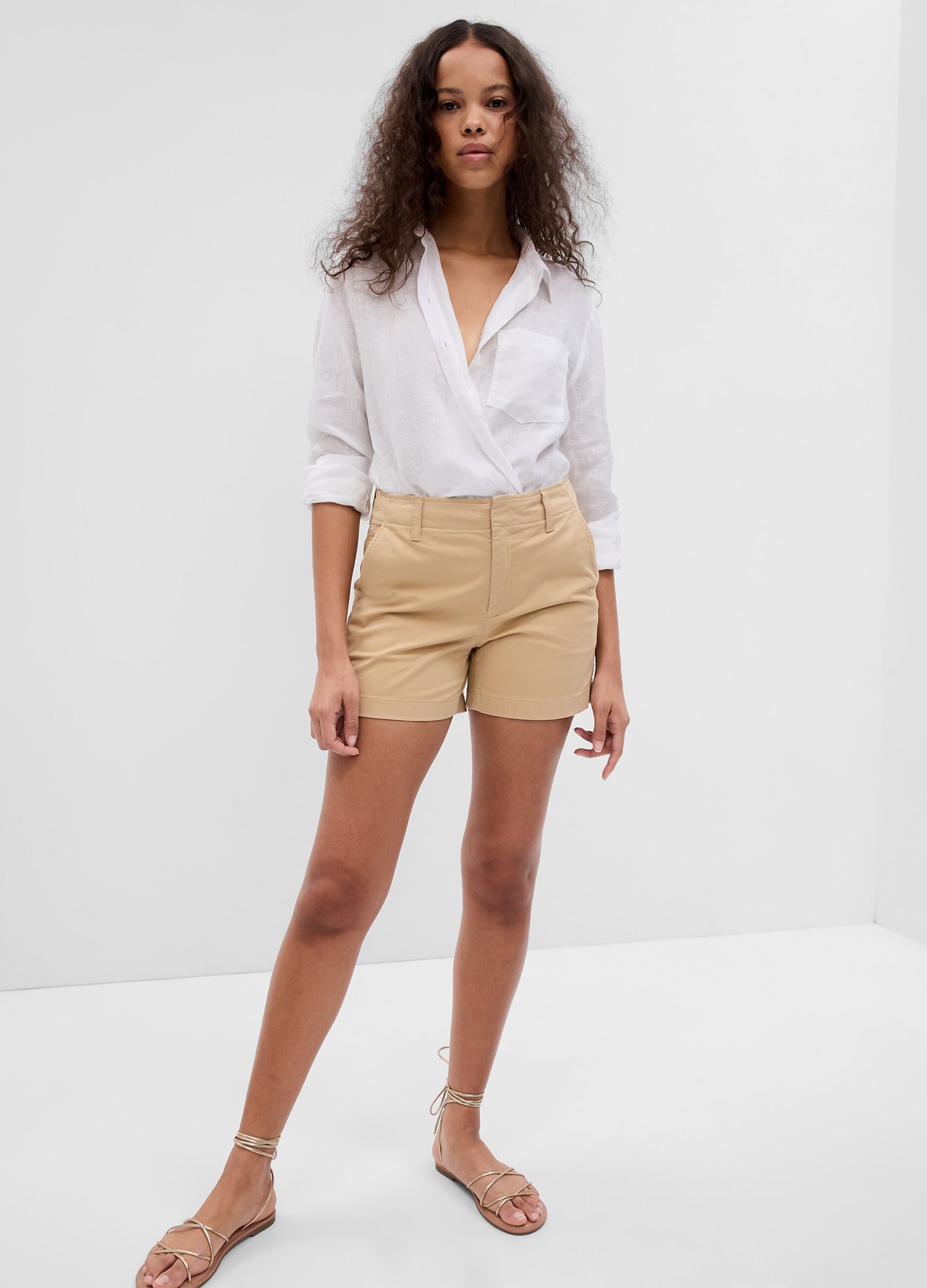 Shorts in stretch cotton