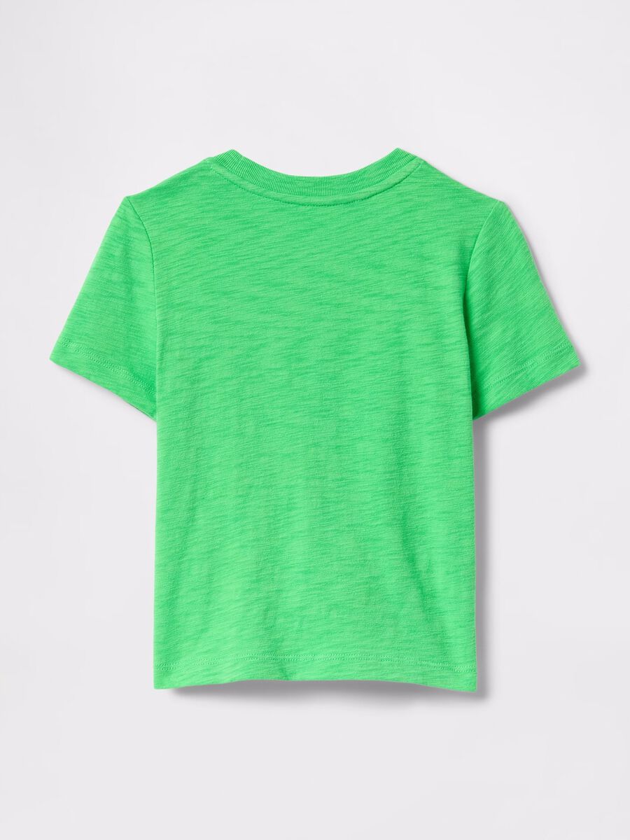 T-shirt verde a maniche corte in puro cotone GAP Kids Bimbo_1