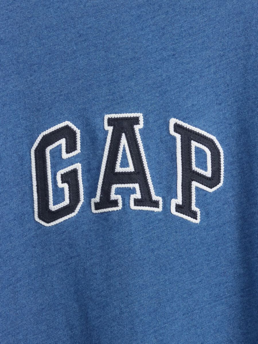 T-shirt blu a maniche corte in cotone Uomo_4