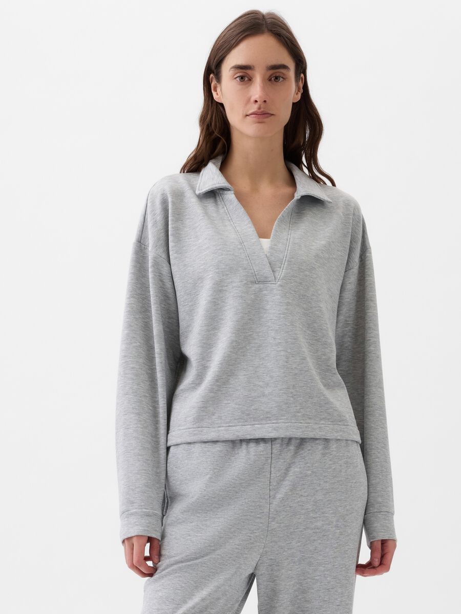 Felpa con scollo a polo Donna_0